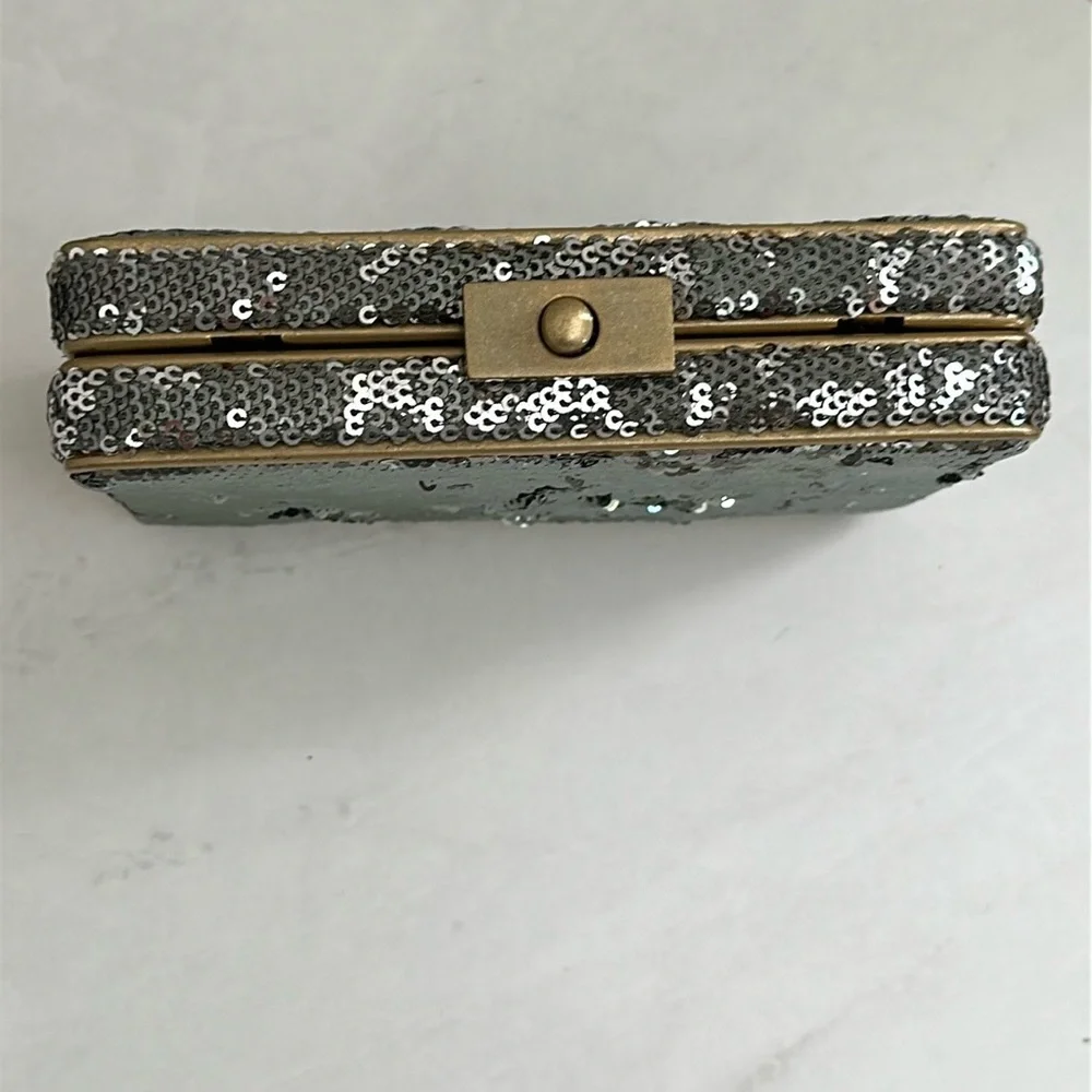 J. Crew Vintage Sequin Minaudiere Evening Clutch Bag